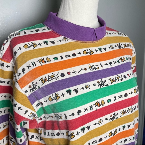 Vintage Beverly Hills Polo Club Script Sweatshirt Women’s Size L 90’s - Picture 12 of 13